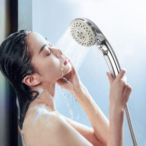 シャワーヘッド 節水 一時止水 水圧強い アメリカ風 増圧シャワーヘッド 浴室用具 5階段モード お風呂 大水量 水漏れ防止 浄水 2022最新