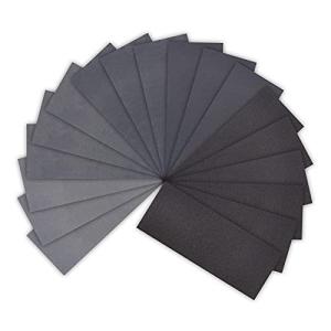 紙ヤスリ 18枚セット 紙やすり 研磨 耐水ペーパー 木工作業 DIYに 金属 プラスチック類 超精密仕上げ磨きに (細目 150 240 400 8