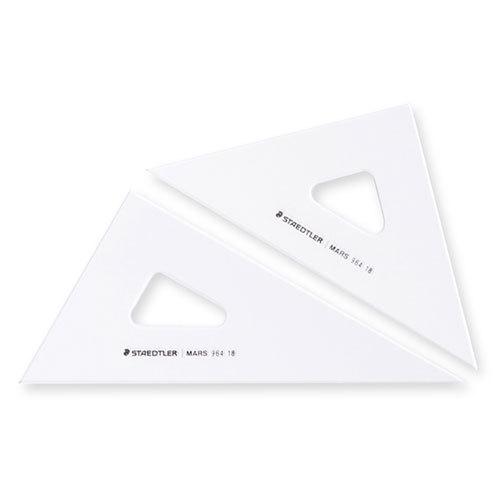 ステッドラー　マルス三角定規 目盛なし 鉛筆・シャープ用　18cm　18cm x 2mm