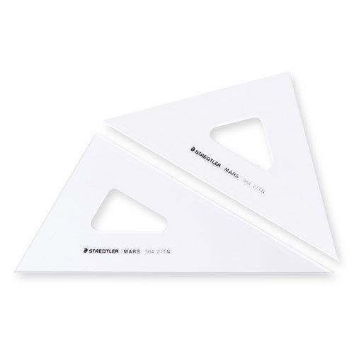 ステッドラー　マルス製図用三角定規 目盛なし エッジ付き　21cm　21cm x 2.5mm
