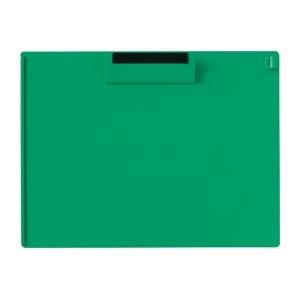 ●オープン　クリップボード（プラスチッククリップ）　Ａ４判ヨコ型（緑）｜dotkae-ru02