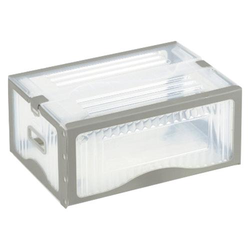 ●岐阜プラスチック工業　リスボックス　グレー　外寸：幅４５５×奥３２２×高２０６ｍｍ（ライトグレー／...