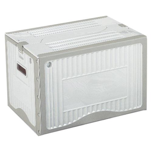 ●岐阜プラスチック工業　リスボックス　グレー　外寸：幅４５５×奥３２２×高３１０ｍｍ（ライトグレー／...