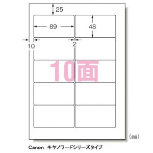 ●エーワン　パソコンプリンタ＆ワープロラベルシール〈プリンタ兼用〉　マット紙（Ａ４判）　１００枚入　規格：Ａ４判１０面
