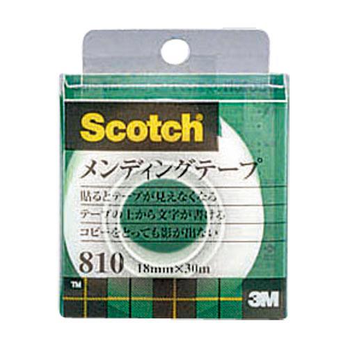 ●スリーエム　スコッチ（Ｒ）　メンディングテープ　３Ｍ　小巻　巻芯径２５ｍｍ　寸法：幅１８ｍｍ×長３...