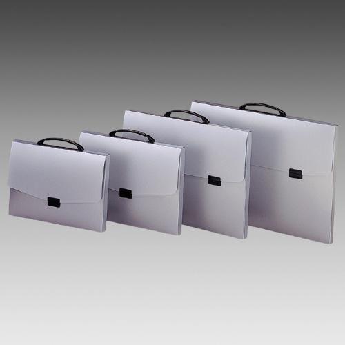 リヒトラブ　ポートフォリオ・ナスカフレックス　Ａ３判　収納幅３７ｍｍ（シルバー）