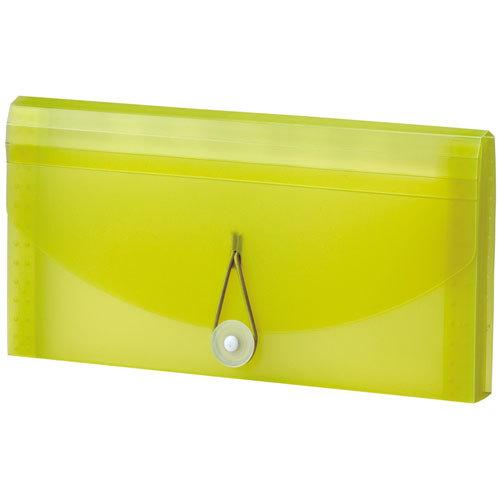 セキセイ　セマック　ドキュメントファイル　長３封筒サイズ　１３ポケット（ライトグリーン）