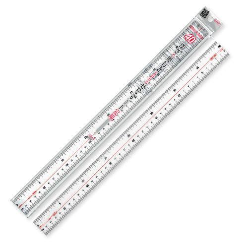 共栄プラスチック　メタクリル両切直線定規　４０ｃｍ
