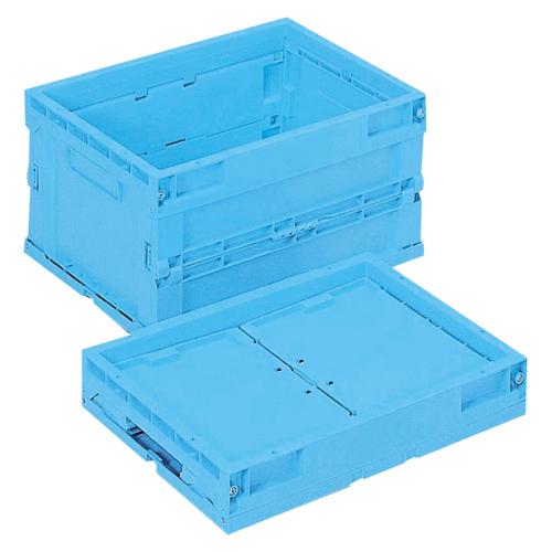 岐阜プラスチック工業　折りたたみコンテナー　ＣＢ−Ｓ２８Ａ　フタなし／青　外寸：幅４４０×奥３１８×...