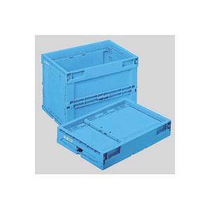 岐阜プラスチック工業　折りたたみコンテナー　ＣＢ−Ｓ３８Ａ　フタなし／青　外寸：幅４４０×奥３１８×...