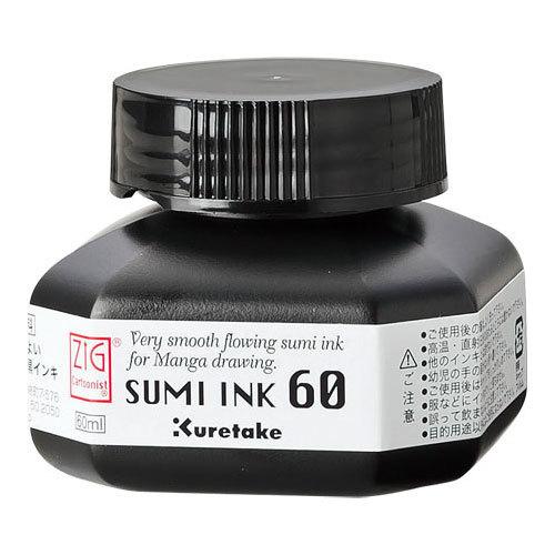 呉竹　ZIG カートニスト スミインク　ボトル入り　60ml