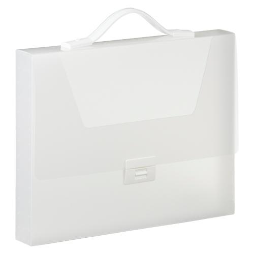 キングジム　シンプリーズ　キャリングケース　グリップタイプ（透明）　Ａ４判　収納幅４０ｍｍ（透明）