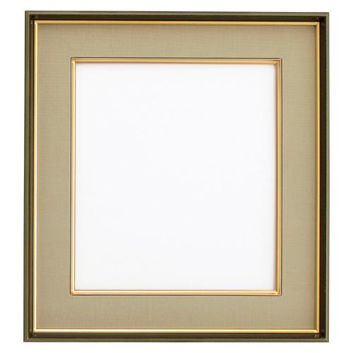 ●大額　色紙額　外寸：横３５０×縦３８０ｍｍ（オリーブ／ウグイス）