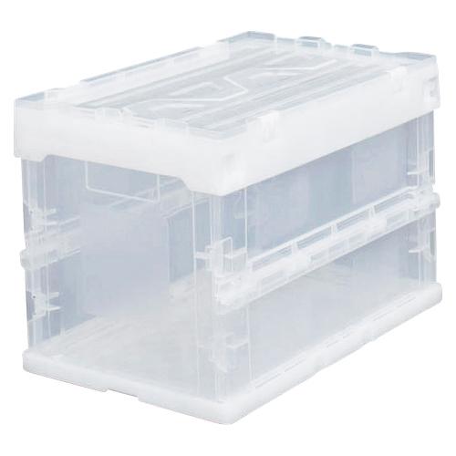 アイリスオーヤマ　ハード折りたたみコンテナフタ一体型　20L（クリア）