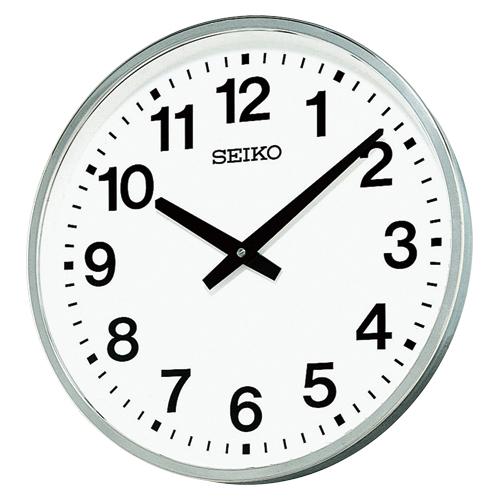 セイコー　屋外・防雨型掛時計　（シルバー）