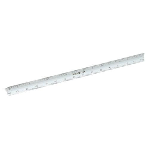 ステッドラー　三角スケール　高精度三角スケール　スリム　１５ｃｍ（シルバー）