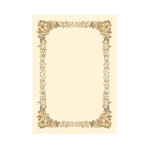 ●ササガワ 洋柄賞状用紙 縦横兼用 タカ印 Ａ４判