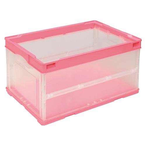 ●岐阜プラスチック工業　折りたたみコンテナー　ＣＢ−Ｓ４１ＮＲＬ（ピンク透明）　４０リットル（ピンク...