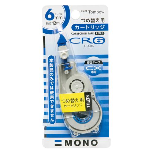 ●トンボ鉛筆　修正テープモノCX用 カートリッジCR6　幅6.0mm