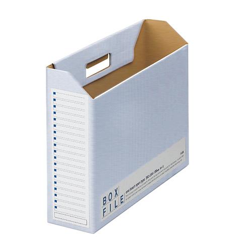 プラス　ボックスファイル・エコノミータイプ　〈再生紙段ボール製〉（ブルー）