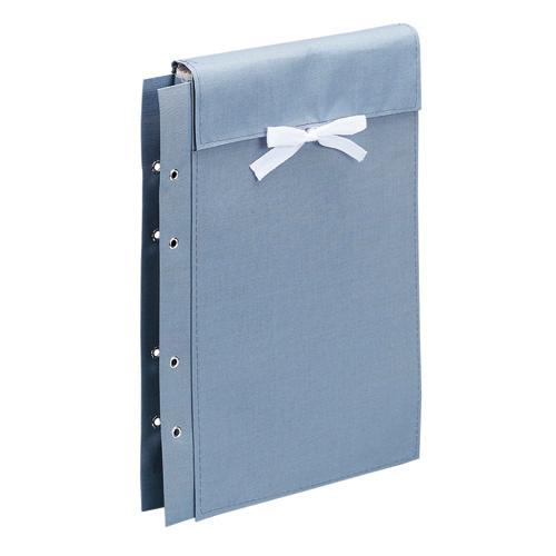 ●ファイル　布製図面袋　ひも式　規格:正A4判（ライトブルー）