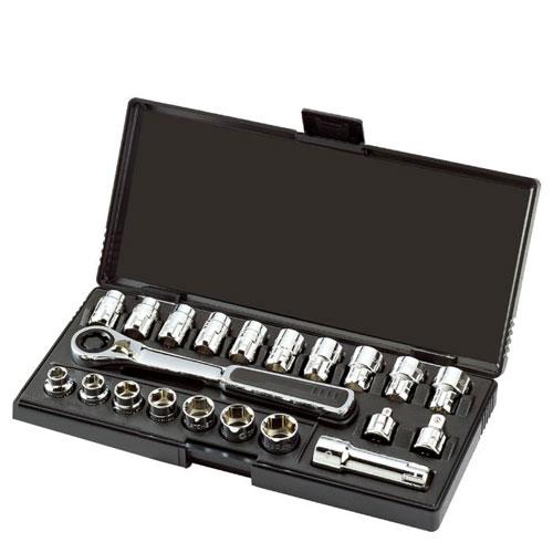 レックス　法人限定 21pcs 3/8貫通ラチェットソケットセット【RS-09134】