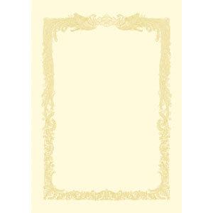 ●ササガワ　ＯＡ対応賞状用紙　横書用　１０枚パック　タカ印　Ａ４判（クリーム）