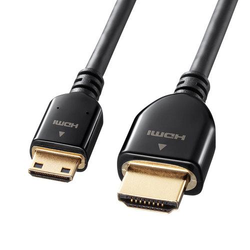 サンワサプライ　直送　ハイスピードＨＤＭＩミニケーブル　イーサネット対応　３ｍ（ブラック）