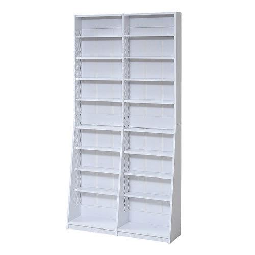 ＪＫプラン　文庫本収納ラック 省スペース スリム 本棚 木製 リビングシェルフ 棚板 かんたん調節（...