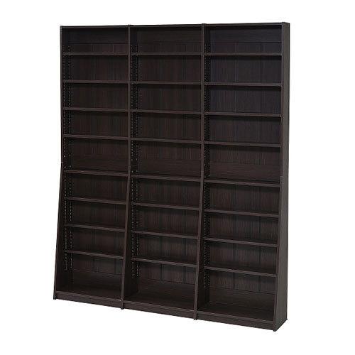 ＪＫプラン　文庫本収納ラック 薄型 ワイド ブックシェルフ 木製 大容量 書斎収納 700冊以上（ダ...