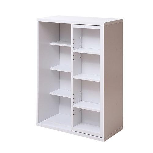 ＪＫプラン　スライド本棚 ロータイプ 6BOX コミック 収納 本棚 書棚 スライドラック スライド...