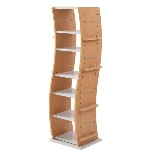 ＪＫプラン　回転 コミックラック 本棚 スリム ラック 収納 大容量 コンパクト 7段 インテリア ...