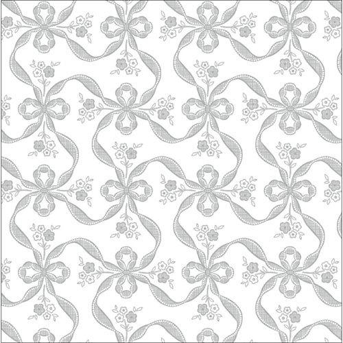 ササガワ　包装紙　佛事用柄　５０枚　　半才判　フラールリボン銀