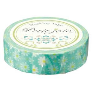 ニチバン　プチジョア　マスキングテープ（マーガレットとドット（グリーン））