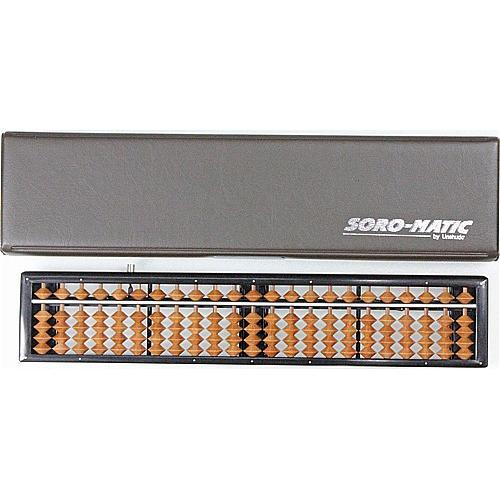 雲州堂　そろばん　ソロマチック　２３桁　カバ玉　樺玉　ワンタッチ式　ハードケース付き