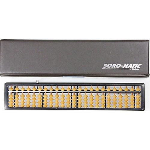 雲州堂　そろばん　ソロマチック　２３桁　ツゲ玉　柘植玉　ワンタッチ式　ハードケース付き