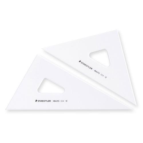 ステッドラー　マルス三角定規 目盛なし 鉛筆・シャープ用　18cm　18cm x 2mm