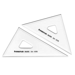 ステッドラー　マルス製図用三角定規　目盛なし　　　エッジ付き　16ｃｍ　16ｃｍ