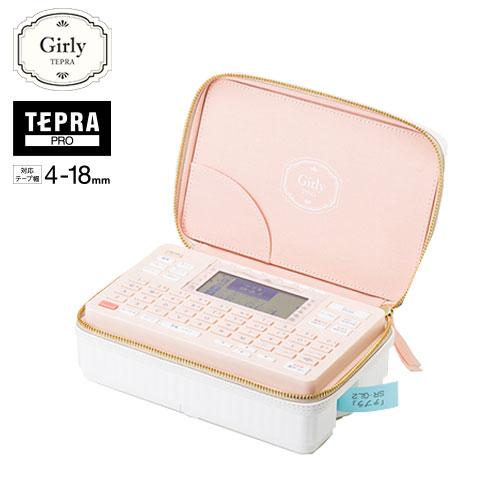 キングジム　ラベルライター「テプラ」ＰＲＯ　ガーリーテプラ　コーラルピンク（コーラルピンク）