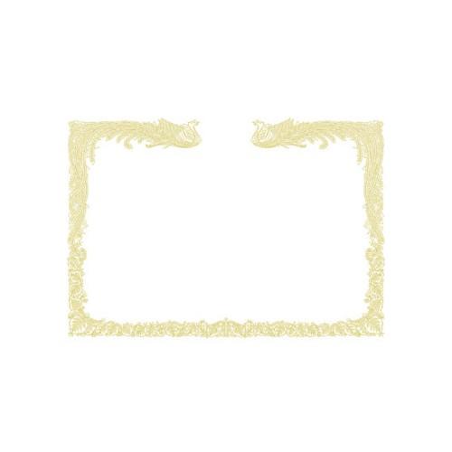 ササガワ　ＯＡ対応賞状用紙　縦書用　雲ナシ　１００枚パック　タカ印　Ａ３判（白）