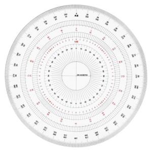 ●岡本製図器械　全円分度器　径180ｍｍ　径180ｍｍ｜dotkae-ru