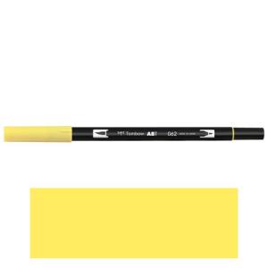 トンボ鉛筆　ＡＢＴ　デュアルブラッシュペン　水彩　マーカー　カラーペン　ツインタイプ　DUALBRUSH　単色（ペールイエロー）｜dotkae-ru