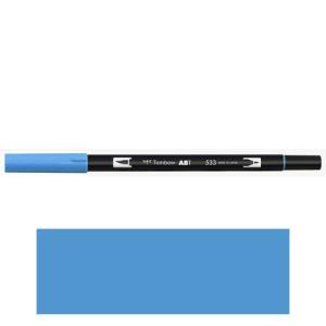 トンボ鉛筆　ＡＢＴ　デュアルブラッシュペン　水彩　マーカー　カラーペン　ツインタイプ　DUALBRUSH　単色（ピーコックブルー）｜dotkae-ru