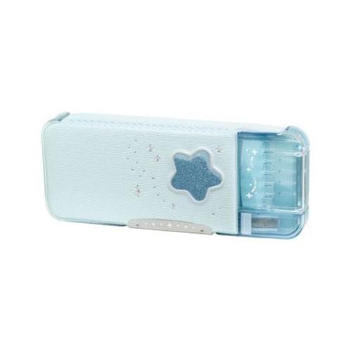 ソニック　えんぴつチェック両面筆入　ラメプリケ　うかサポ　リアナティアラ（ライトブルー）