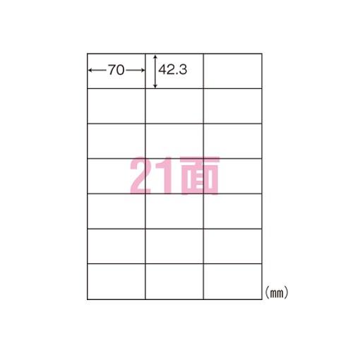 東洋印刷　Ｗｏｒｌｄ　Ｐｒｉｃｅ　Ｌａｂｅｌ　Ａ４判　１００枚×５冊入　規格：Ａ４判２１面