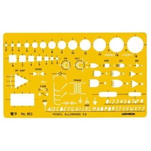 ウチダ　テンプレート　No８５３　電子定規　ＮＯ．８５３　電子