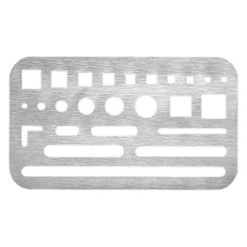 ウチダ　ステンレス字消版・B製図　デッサン　消しゴムかけ　部分　ステンレス製　60X102mm