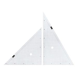 ウチダ　方眼三角定規　１５ｃｍ型　２ｍｍ厚　5ｍｍ方眼　15ｃｍ