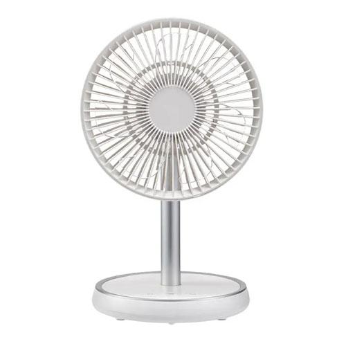 ユアサプライムス　DCコンパクトリビングファン 扇風機（ホワイト）