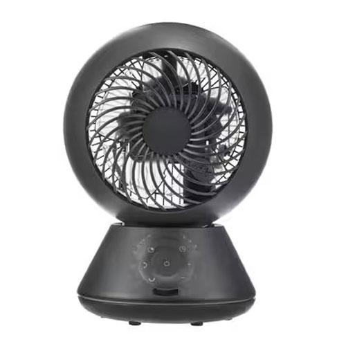 ユアサプライムス　3D首振りDCサーキュレーター（ブラック）